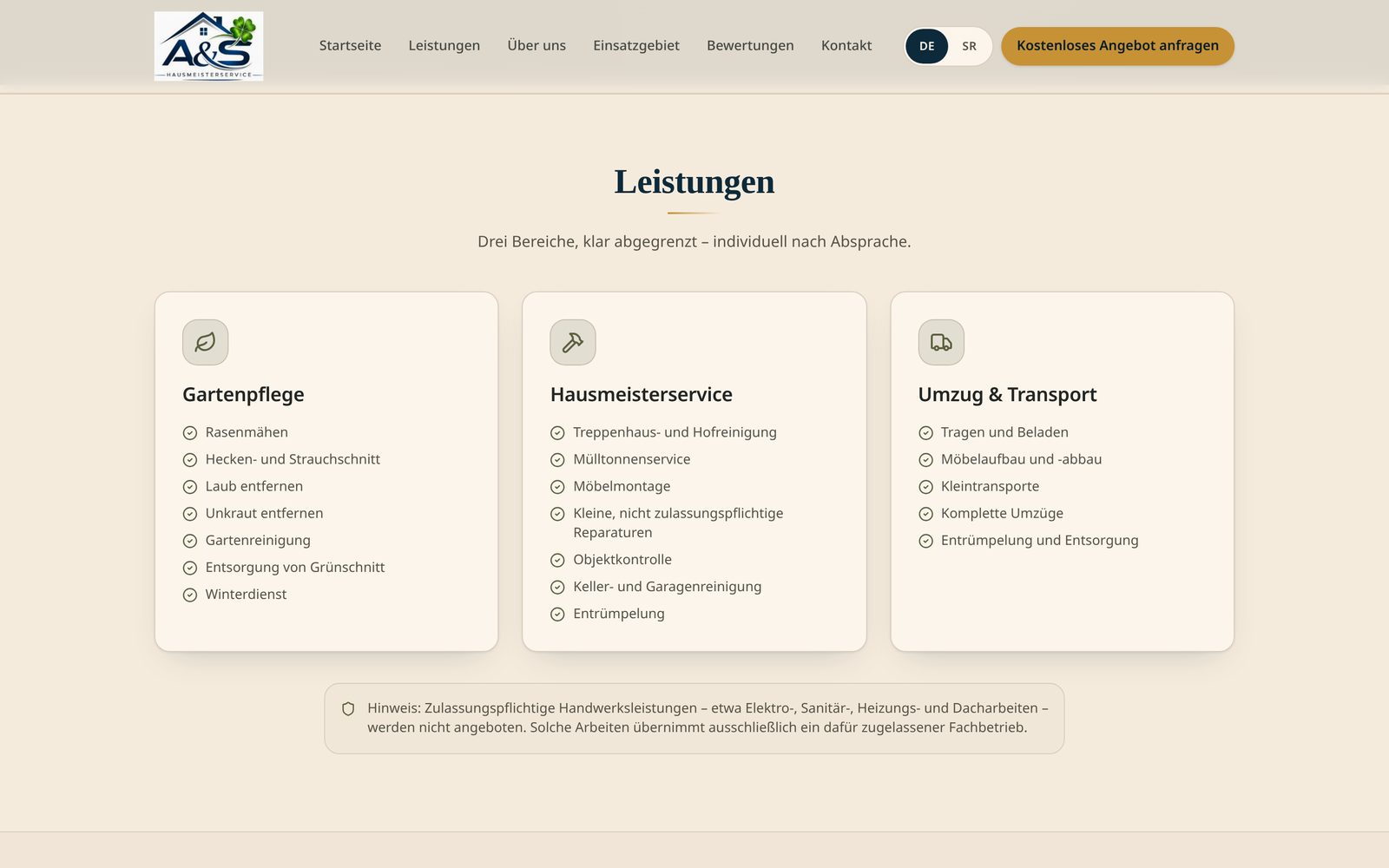 Leistungsbereiche